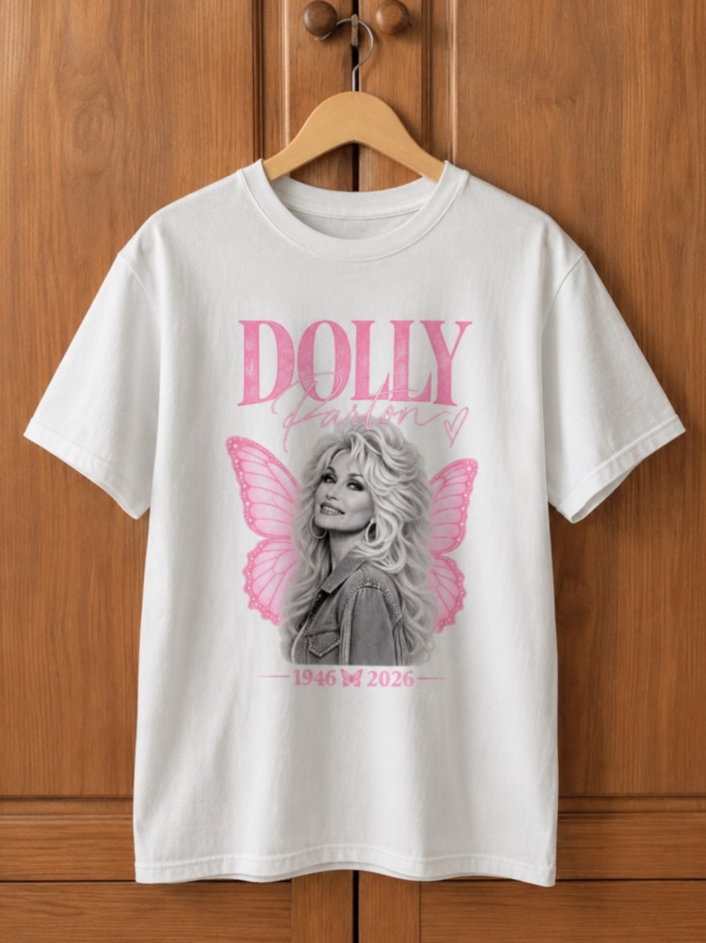 Dolly Parton Memorial White Graphic T-Shirt